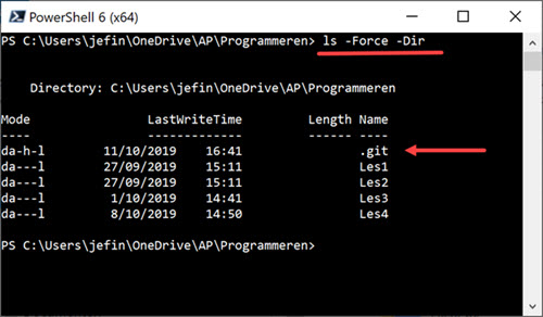 git init - .git submap created